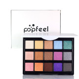 POPFEEL 15 Colors Makeup Eyeshadow Palette Shimmer Matte Eye Shadow Palette Waterproof Long lasting Eye Makeup Pallete TSLM2