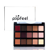 POPFEEL 15 Colors Makeup Eyeshadow Palette Shimmer Matte Eye Shadow Palette Waterproof Long lasting Eye Makeup Pallete TSLM2