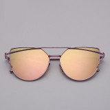 RBRARE 2019 Classic Luxury Sunglasses Women Cateye Vintage Metal Glasses For Women Mirror Retro Lunette De Soleil Femme UV400