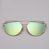 RBRARE 2019 Classic Luxury Sunglasses Women Cateye Vintage Metal Glasses For Women Mirror Retro Lunette De Soleil Femme UV400