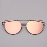 RBRARE 2019 Classic Luxury Sunglasses Women Cateye Vintage Metal Glasses For Women Mirror Retro Lunette De Soleil Femme UV400