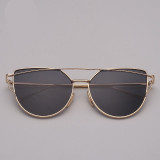 RBRARE 2019 Classic Luxury Sunglasses Women Cateye Vintage Metal Glasses For Women Mirror Retro Lunette De Soleil Femme UV400
