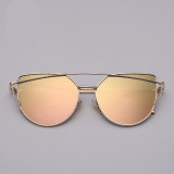 RBRARE 2019 Classic Luxury Sunglasses Women Cateye Vintage Metal Glasses For Women Mirror Retro Lunette De Soleil Femme UV400
