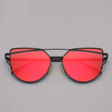 RBRARE 2019 Classic Luxury Sunglasses Women Cateye Vintage Metal Glasses For Women Mirror Retro Lunette De Soleil Femme UV400