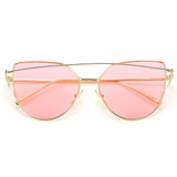 RBRARE 2019 Classic Luxury Sunglasses Women Cateye Vintage Metal Glasses For Women Mirror Retro Lunette De Soleil Femme UV400
