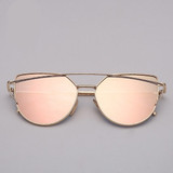 RBRARE 2019 Classic Luxury Sunglasses Women Cateye Vintage Metal Glasses For Women Mirror Retro Lunette De Soleil Femme UV400