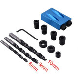 14PCS 6/8/10MM Oblique Hole Locator Positioner 15 Angle Woodworking Guide Positioner Kit Drilling Bits Jig Clamp Woodworking Kit