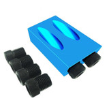 Oblique Hole Locator Drill 15 Degree Angle Locator Bits Hole Jig Woodwork Guide Clamp Locator Set Kit Woodworking Hand Tools