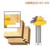 45 Degree 1/2 1/4 1/8 Shank Wood edge Miter Milling Tool Tenon Cutter Router Bits for Woodworking