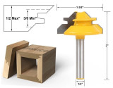 45 Degree 1/2 1/4 1/8 Shank Wood edge Miter Milling Tool Tenon Cutter Router Bits for Woodworking