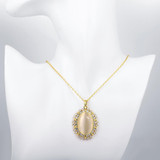 Opal Created Necklace in 18K Gold Plated with Swarovski Crystals Opal Created Necklace in 18K Gold Plated with Swarovski Crystals