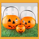Halloween Loot Party Pumpkin Trick Treat Tote Bags Children Candy Bag Halloween Candy Storage Bucket Portable Gift Basket 916
