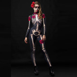 Halloween Scary Skeleton Jumpsuit for Adult and Kids Women Ghost Skull Cosplay Costumes for Children Girls Female Sexy Bodysuit Halloween Scary Skeleton Jumpsuit for Adult and Kids Women Ghost Skull Cosplay Costumes for Children Girls Female Sexy Bodysuit