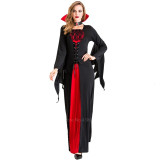 Scary Vampire Witch Costumes for Women Disfraz Halloween Demon Devil  Carnival Party Performance Long Sleeve Dress