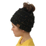 Messy Ponytail Bun Beanie