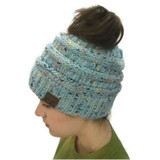 Messy Ponytail Bun Beanie