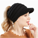 Messy Ponytail Bun Beanie
