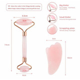 Rose Quartz Facial Roller - Slimming Face Massager