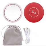 Compact LED Makeup Mirror Wireless Charger