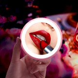 Compact LED Makeup Mirror Wireless Charger