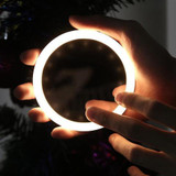 Compact LED Makeup Mirror Wireless Charger