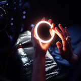 Compact LED Makeup Mirror Wireless Charger