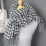 Houndstooth Cashmere Scarf