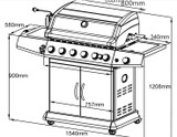 SUS304 outdoor gas bbq grill eight burners