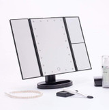 Trifold Lighted Magnification Mirror