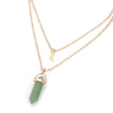 Bohemian Opal Stone Moon Necklace