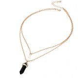 Bohemian Opal Stone Moon Necklace