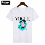 Women 2019 Summer Graphic Tee Shirt Femme Funny Princess Vogue Harajuku