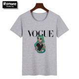 Women 2019 Summer Graphic Tee Shirt Femme Funny Princess Vogue Harajuku