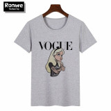 Women 2019 Summer Graphic Tee Shirt Femme Funny Princess Vogue Harajuku
