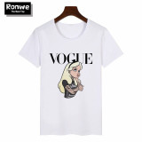 Women 2019 Summer Graphic Tee Shirt Femme Funny Princess Vogue Harajuku