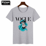 Women 2019 Summer Graphic Tee Shirt Femme Funny Princess Vogue Harajuku