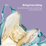 Multi-Functional Baby Bag with Expandable Baby Rack