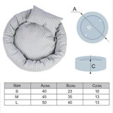 Cat Bed with Geometric Pattern and Pillow