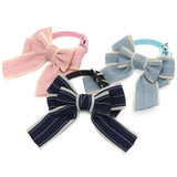 Cat Collar with Large Bow Tie and Adjustable Strap