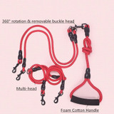 Multi Dog Leash with a Comfortable  Handle