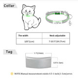 Quick-Release Cat Collar with Customized Name Tag and Bell