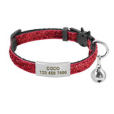 Quick-Release Cat Collar with Customized Name Tag and Bell
