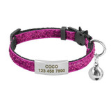 Quick-Release Cat Collar with Customized Name Tag and Bell