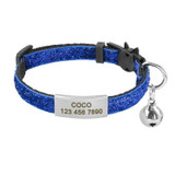 Quick-Release Cat Collar with Customized Name Tag and Bell