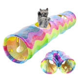 Foldable Cat Tunnel With Multiple Entrances & Cat Ball