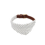 Matching Dog Collar & Leash with Polka Dot Pattern