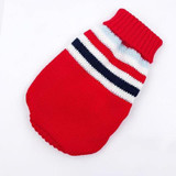 Warm Dog Sweater Knitted With Pattern