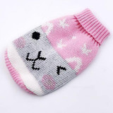 Warm Dog Sweater Knitted With Pattern