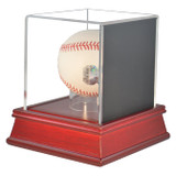 Baseball Cherry Wood Base Display Case