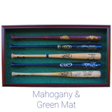 Five Baseball Bat Custom Hand Crafted Wood Cabinet Display Case